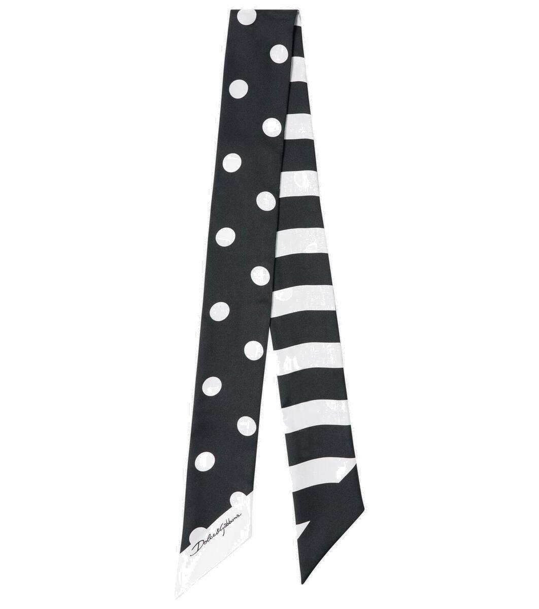 Dolce & Gabbana Black Fur Neck Collar Wrap Lambskin Scarf