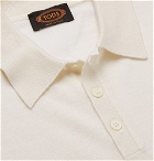 Tod's - Merino Wool and Silk-Blend Polo Shirt - Cream