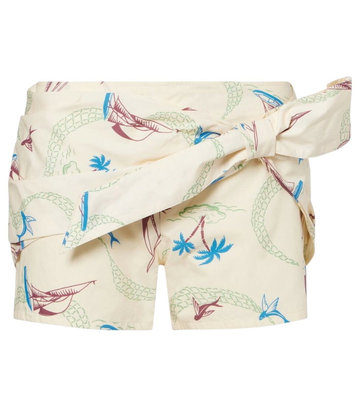 Photo: Rabanne Layered printed cotton shorts