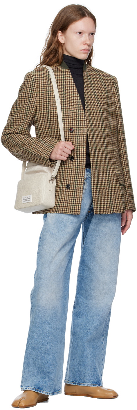 Maison Margiela Beige Logo Crossbody Bag