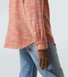 God's True Cashmere Flower space-dyed cashmere shirt
