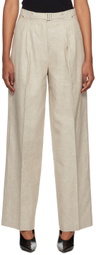 REMAIN Birger Christensen Beige Belted Trousers
