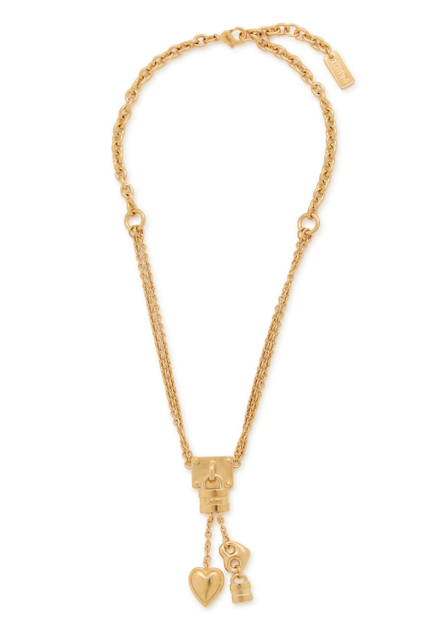 Chloe The Chloé Mini Paddington Charm Drop Necklace - Gold - One Size