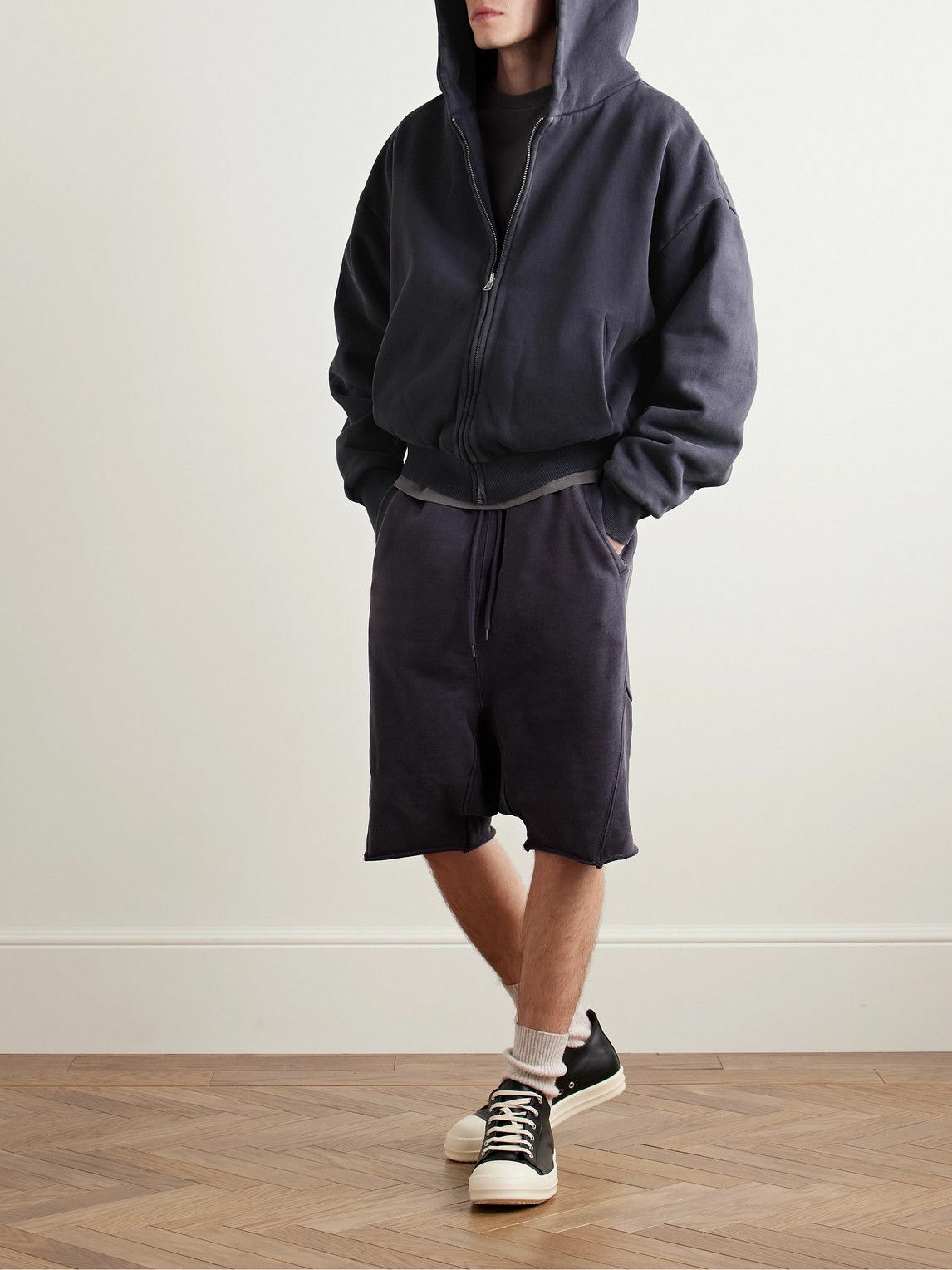 Entire Studios - Oversized Organic Cotton-Jersey Zip-Up Entire Studios - Oversized Organic Cotton-Jersey Zip-Up