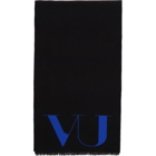 Valentino Black and Blue Valentino Garavani Undercover Edition Wool UFO Scarf