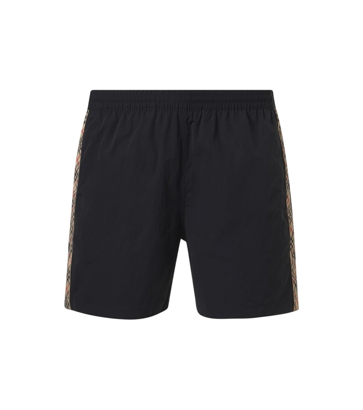 Photo: Burberry Burberry Check swim trunks