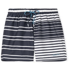 Hugo Boss - Mid-Length Striped Shell Swim Shorts - Blue