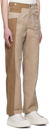 Feng Chen Wang Khaki Paneled Trousers