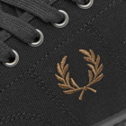 Fred Perry Authentic Men's Hughes Low Canvas Sneakers in Black/Limestone