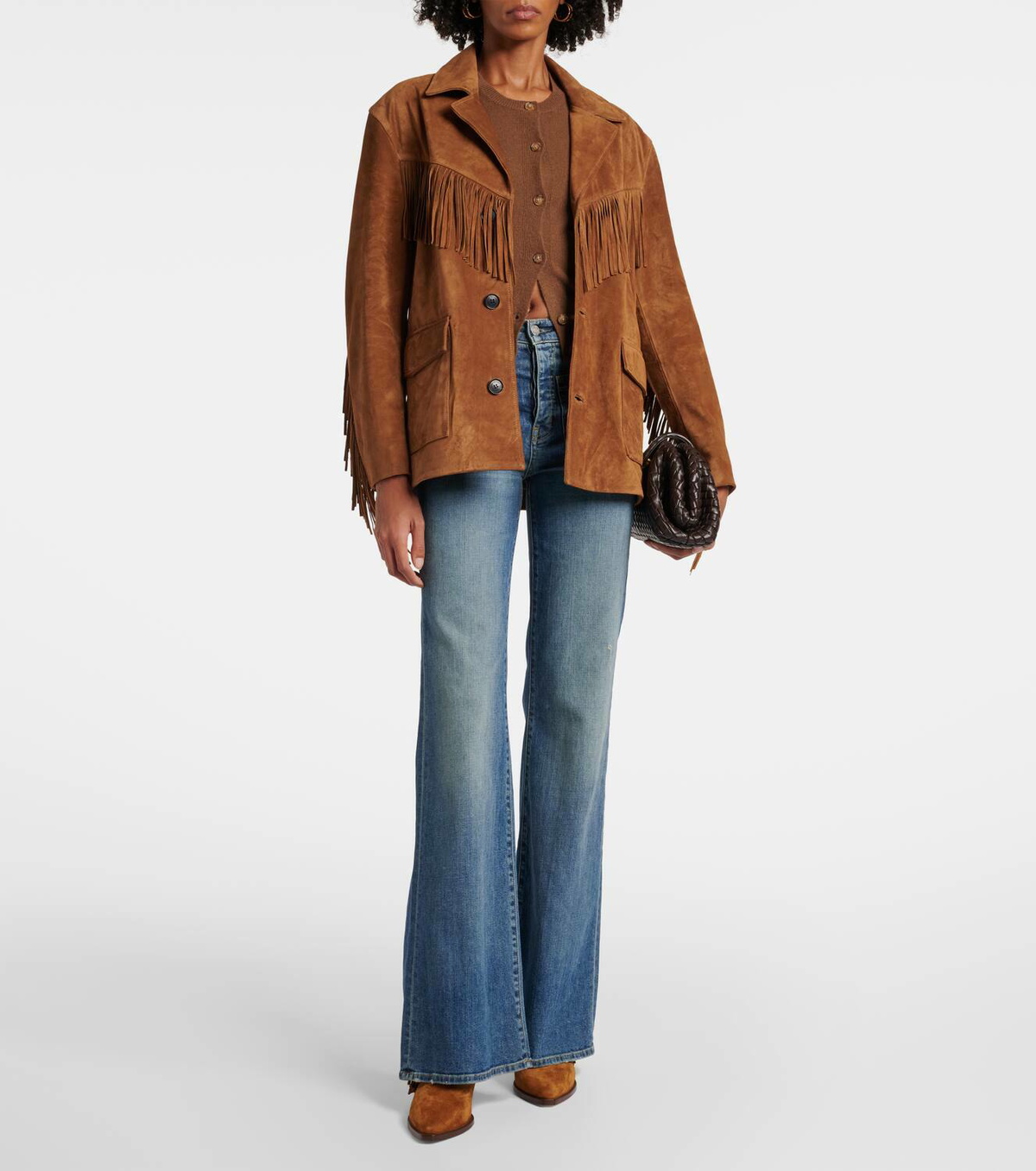 Nili Lotan Maelle fringed suede jacket