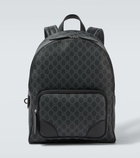 Gucci GG Canvas leather-trimmed backpack