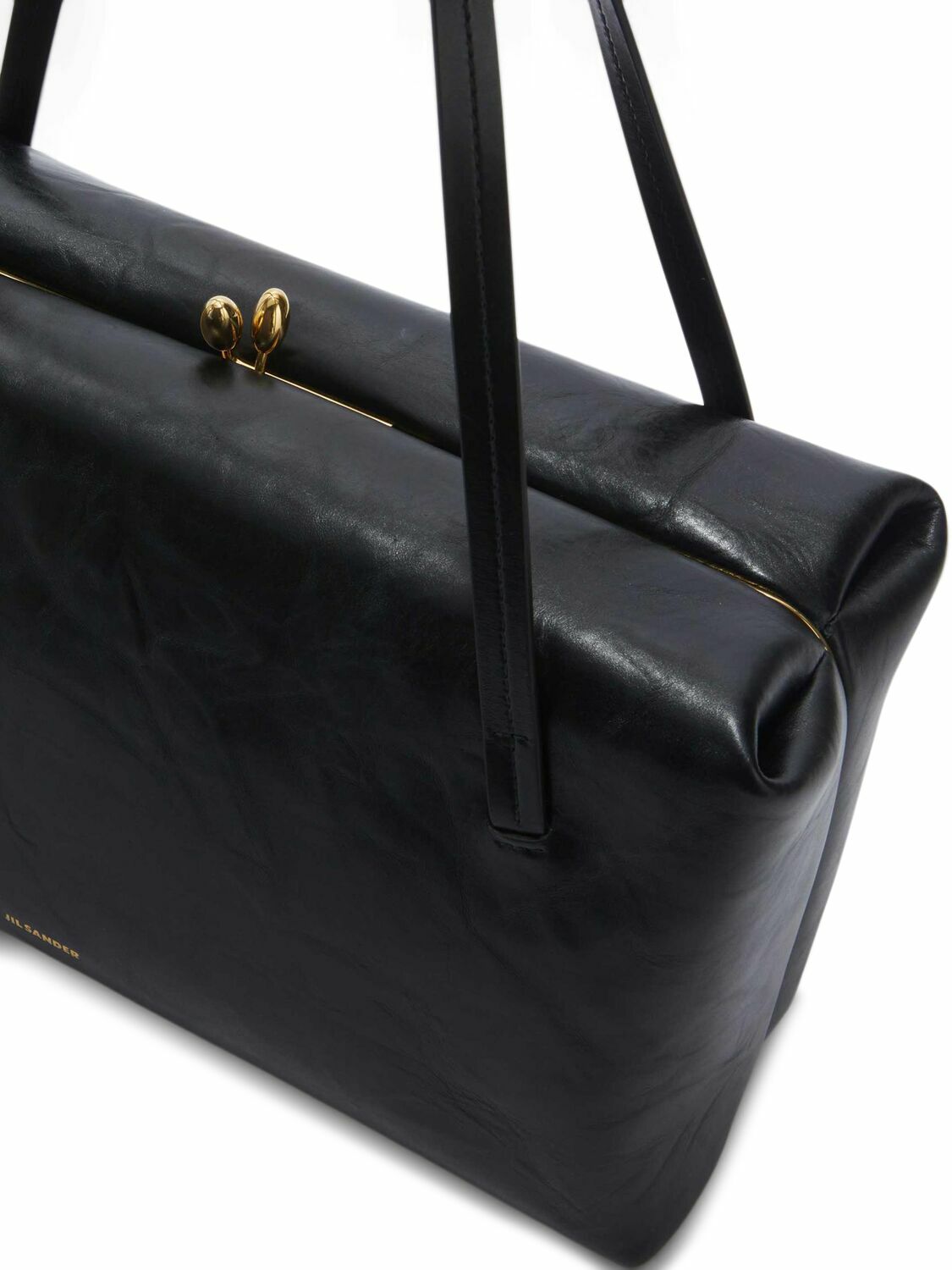 ◇Jil Sander◇ Medium Goji Shoulder Bag Black J07WD0010P4849 JIL SANDER Medium Goji Soft Handle Leather Bag Jil Sander