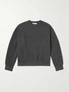 FEAR OF GOD ESSENTIALS - Logo-Embossed Cotton-Blend Jersey Sweatshirt - Gray