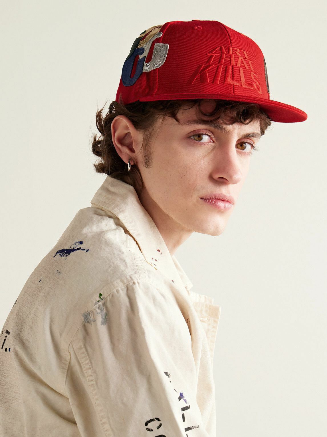 Gallery Dept. - ATK G-Patch Embellished Cotton-Twill Baseball Cap - Red ...