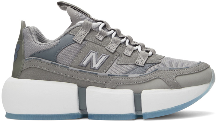 Photo: New Balance Grey Jaden Smith Edition Vision Racer Sneakers