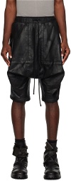 Julius Black Over Crotch Shorts