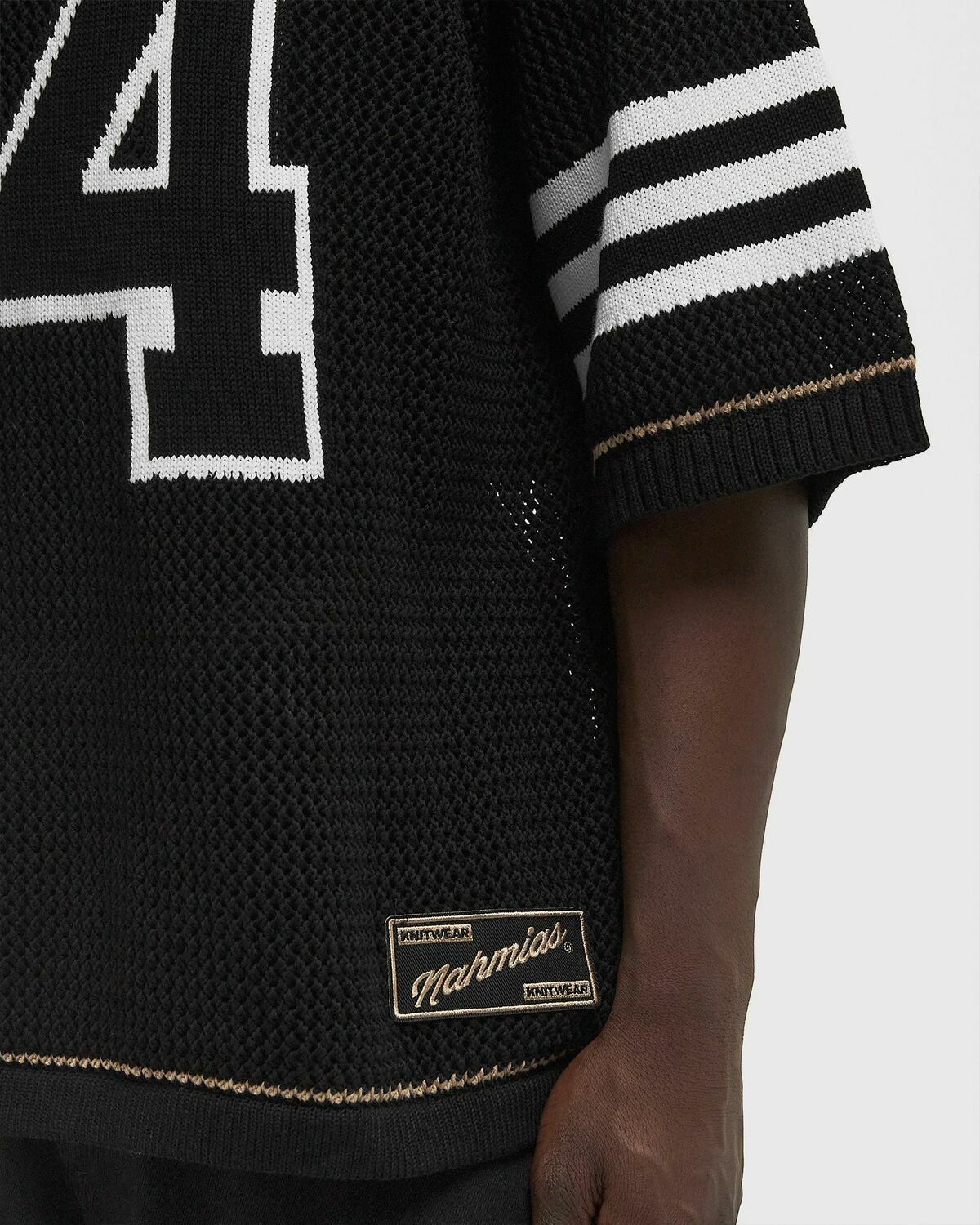 Nahmias Knit 24 Football Shirt Black Mens Jersey Nahmias