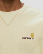 Carhartt Wip American Script Sweat Beige - Mens - Sweatshirts