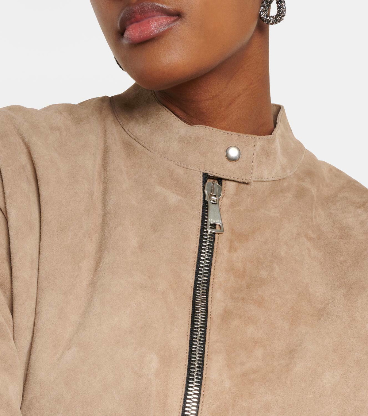 Stouls Pharrell suede bomber jacket