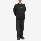 VTMNTS Men's Embroidered Logo Crew Sweat in Black/Gold