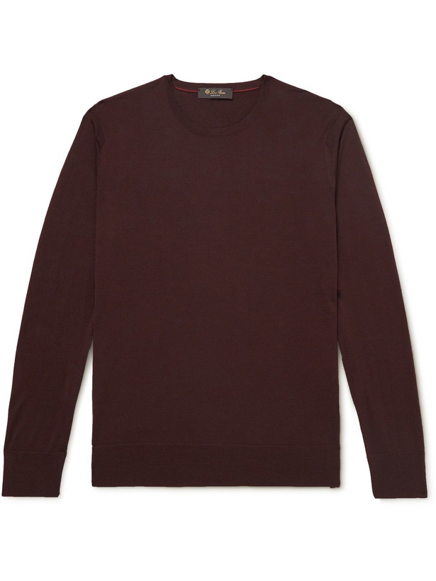 Photo: LORO PIANA - Wish Virgin Wool Sweater - Burgundy