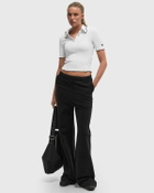 ROTATE Birger Christensen Rib Polo Top White Womens Shortsleefe