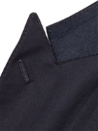 Kingsman - Navy Double-Breasted Super 120s Wool and Cashmere-Blend Suit - Blue