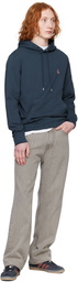 Maison Kitsuné Navy Chillax Patch Regular Hoodie