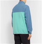 Patagonia - Snap-T Nylon-Trimmed Colour-Block Micro D Fleece Pullover - Blue