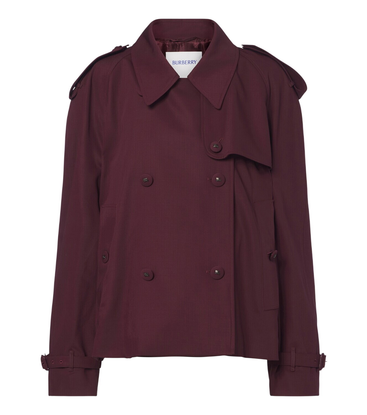 Burberry Red Nylon Kensington Trench Coat Burberry