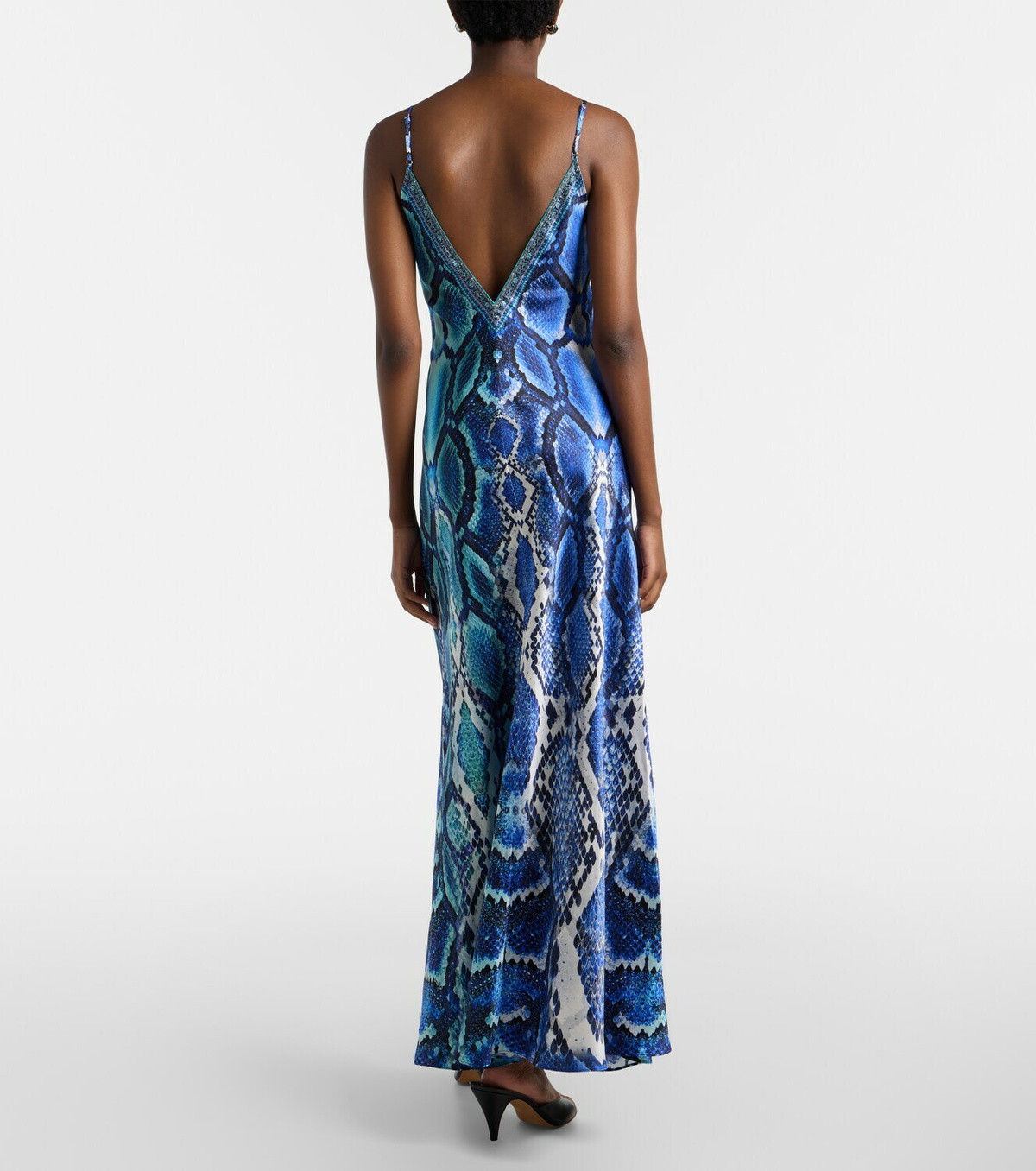 Camilla Animal-print silk slip dress