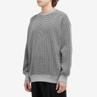 BEAMS Men's Double Heavy Waffle Sweatshirt in Grey