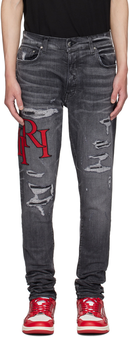 AMIRI Gray Staggered Jeans Amiri