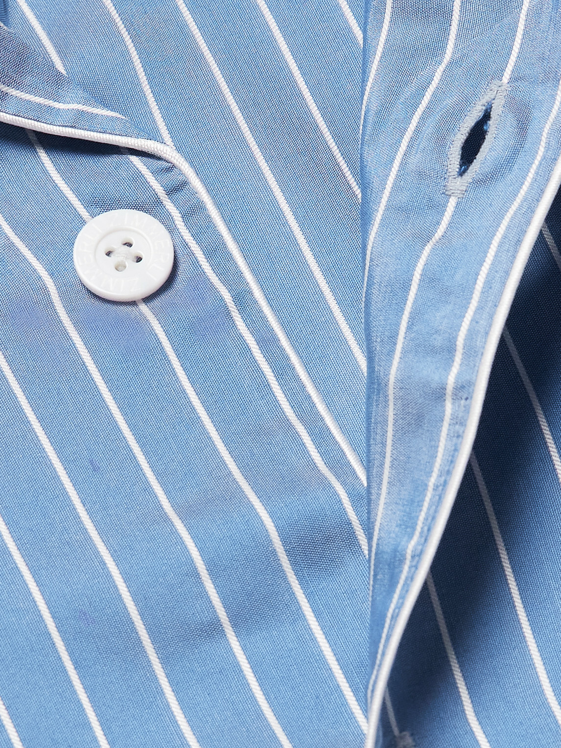 Zimmerli - Camp-Collar Striped Woven Pyjama Set - Blue