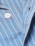 Zimmerli - Camp-Collar Striped Woven Pyjama Set - Blue
