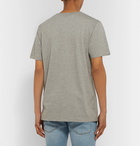 Off-White - Logo-Print Mélange Cotton-Jersey T-Shirt - Gray