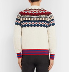 Moncler - Fair Isle Wool-Blend Sweater - Men - Off-white