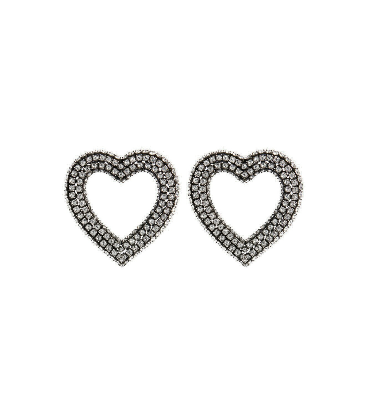 Balenciaga - Embellished heart earrings Balenciaga