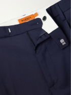 Barena - Straight-Leg Pleated Virgin Wool Suit Trousers - Blue