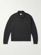 Aimé Leon Dore - Embroidered Ribbed Cotton Half-Zip Sweater - Gray