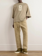 Fear of God - Oversized Bouclé-Trimmed Jersey T-Shirt - Neutrals