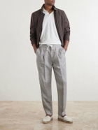 Brunello Cucinelli - Open-Collar Knitted Cotton Polo Shirt - Neutrals