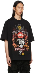 VETEMENTS Black Metal Patched Logo T-Shirt