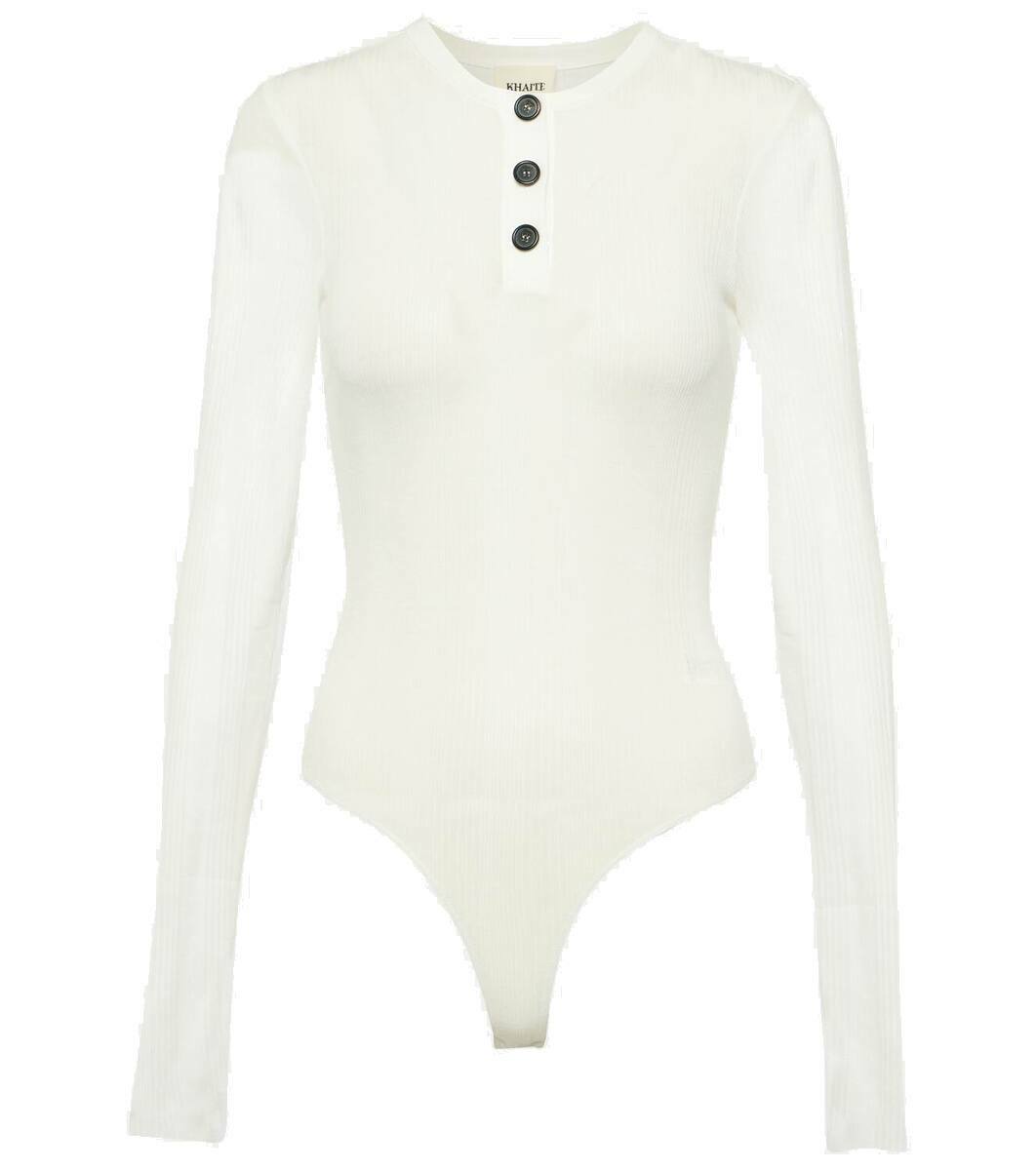 Khaite Janelle cotton-blend jersey bodysuit Khaite