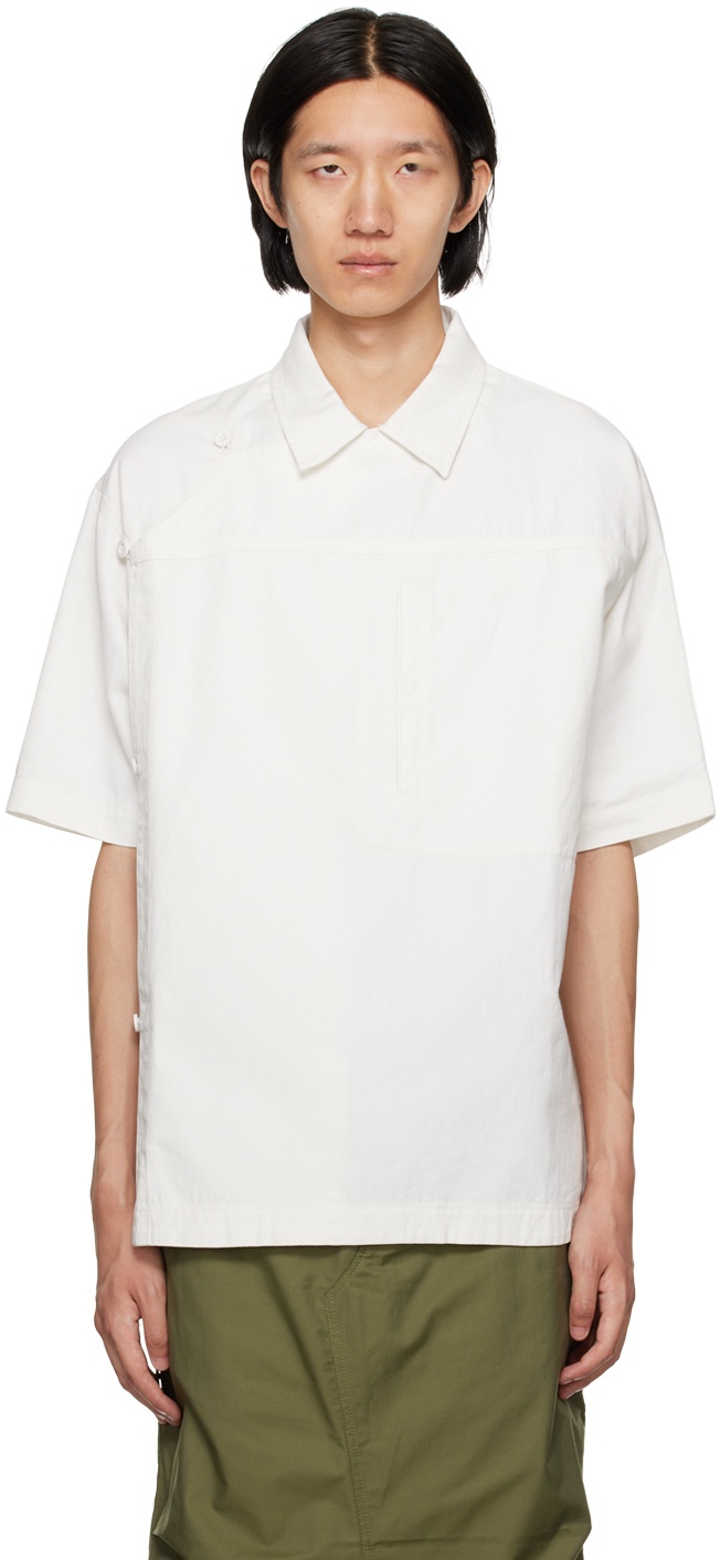 Maharishi White Asymmetric Shirt Maharishi