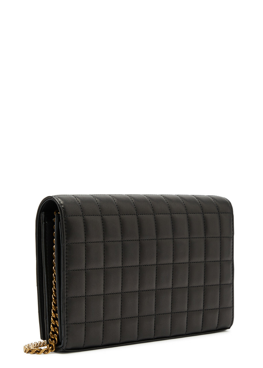 財布・小物その他 SAINT LAURENT CASSANDRE QUILTED LEATHER WALLET ON CHAIN SAINT LAURENT Cassandre Chain matelassé textured-leather