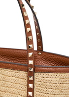 Valentino Garavani Mini Rockstud Raffia Tote bag - Natural - One Size