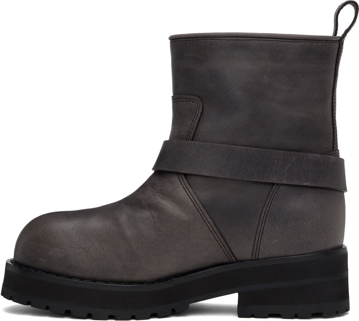 Off-White Gray Off Track Boots Off-White