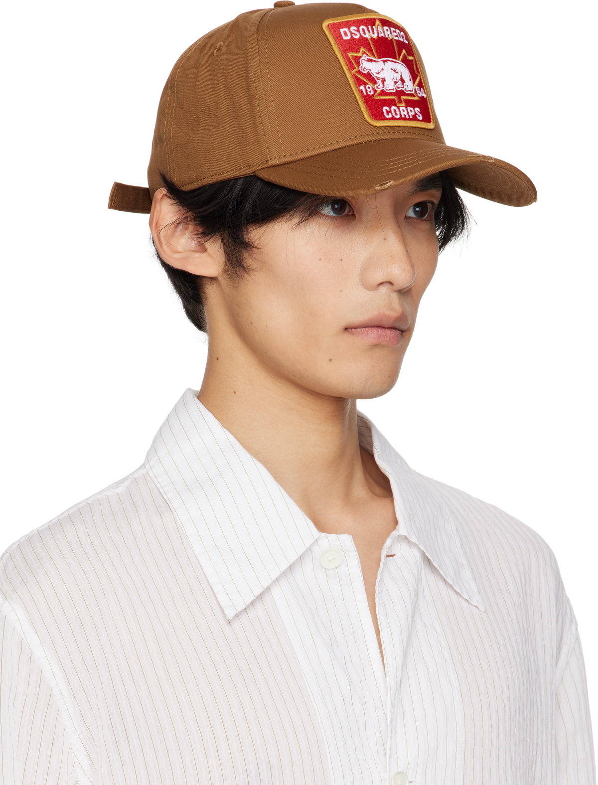Dsquared2 Brown Canadian Patch Baseball Cap
