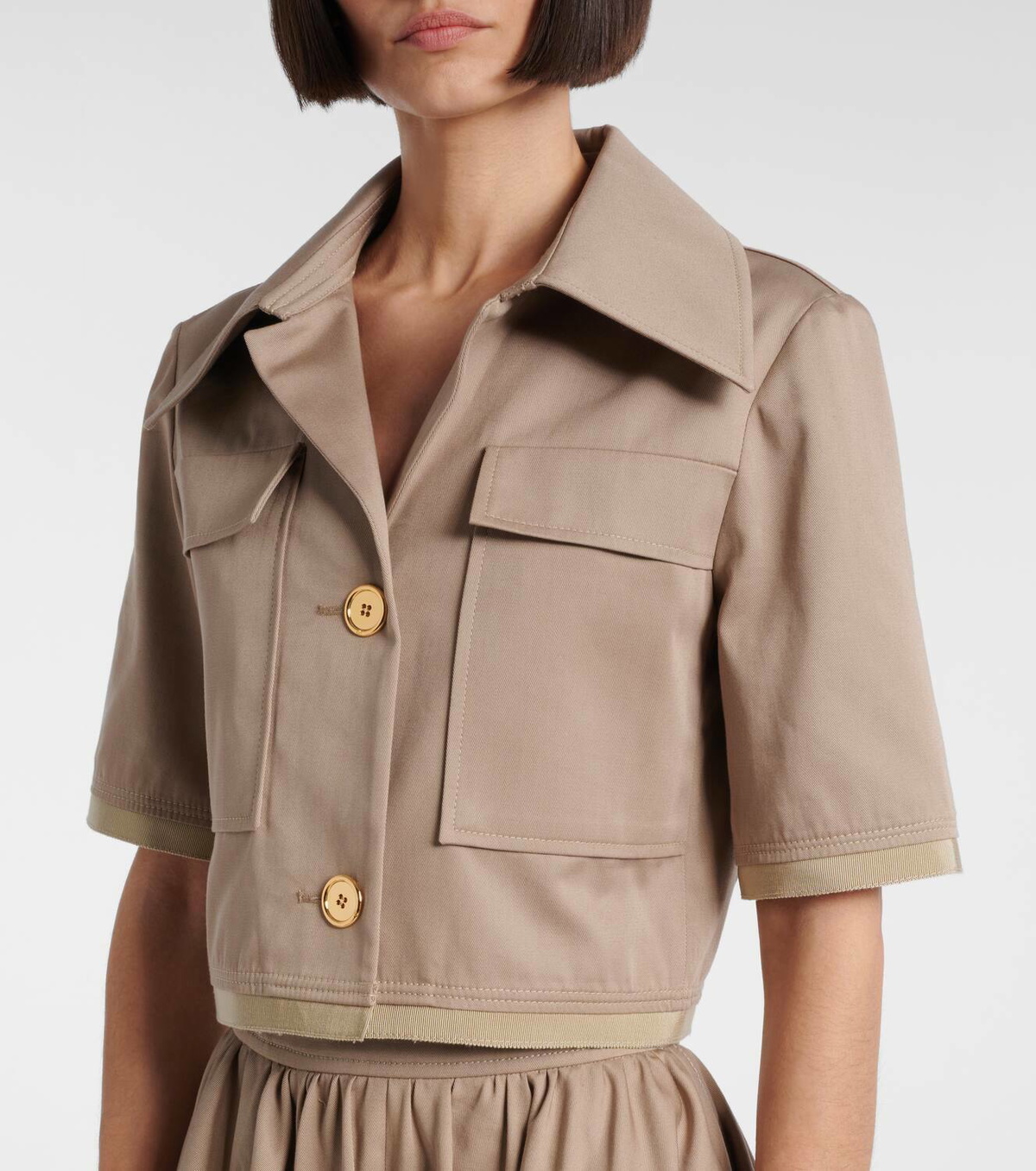 Patou Cropped cotton gabardine jacket Patou